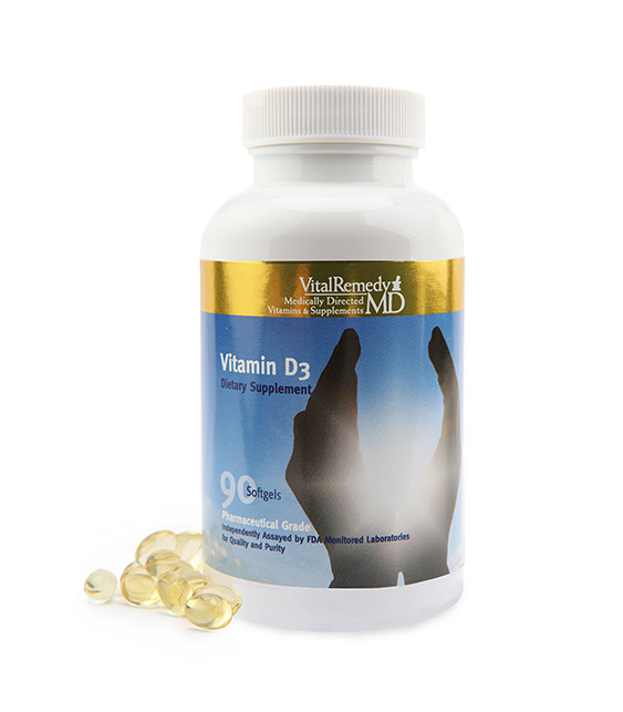 Vitamins D3 pills on a white background shot in studio ECommerce Photography Fort Lauderdale